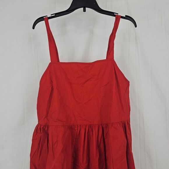 ASOS Red Tank Sleeveless Cami Women's Size 4 Pleated - Picture 3 of 7